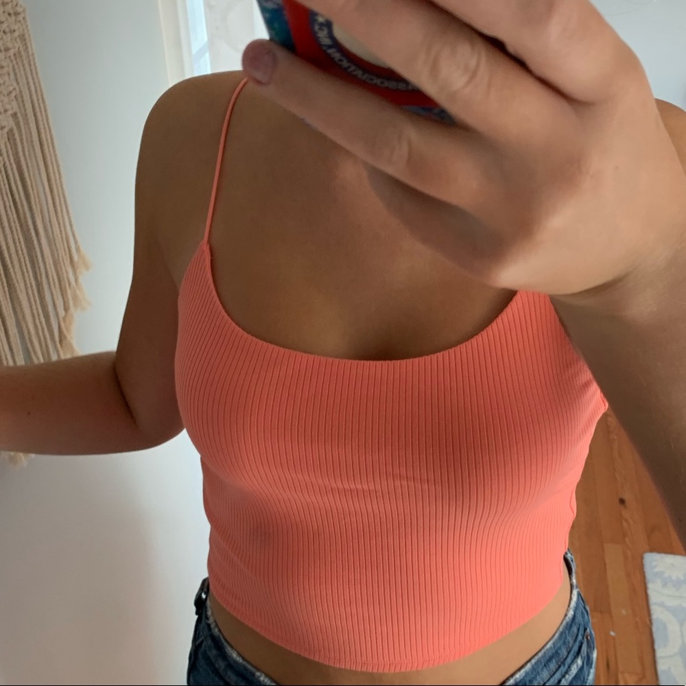 Pink garage crop top